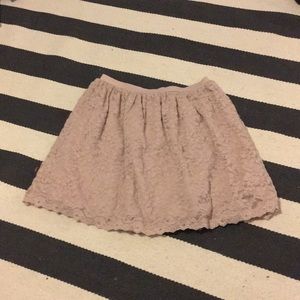 Lace pink skirt